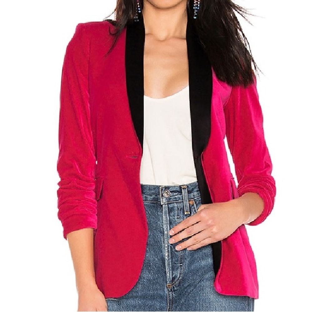 Alice + Olivia Velvet Blazer | Size 0